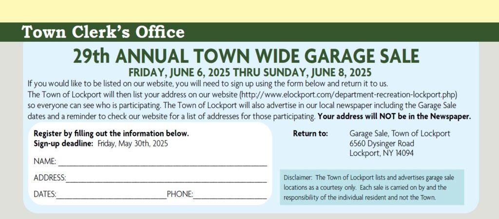 Lockport Ny Garage Sales